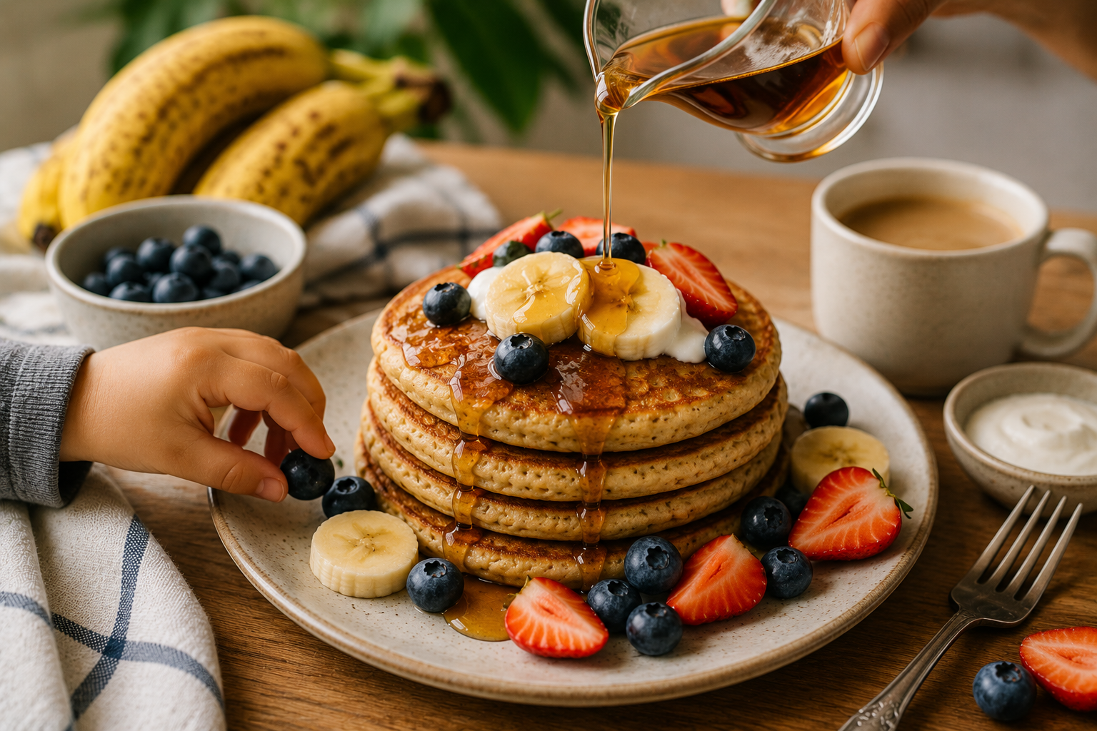 Healthy Banana Oat Pancakes: An Easy Family Breakfast