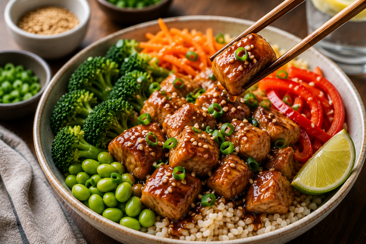 Healthy Honey Garlic Chicken Bowls: An Easy Weeknight Dinner
