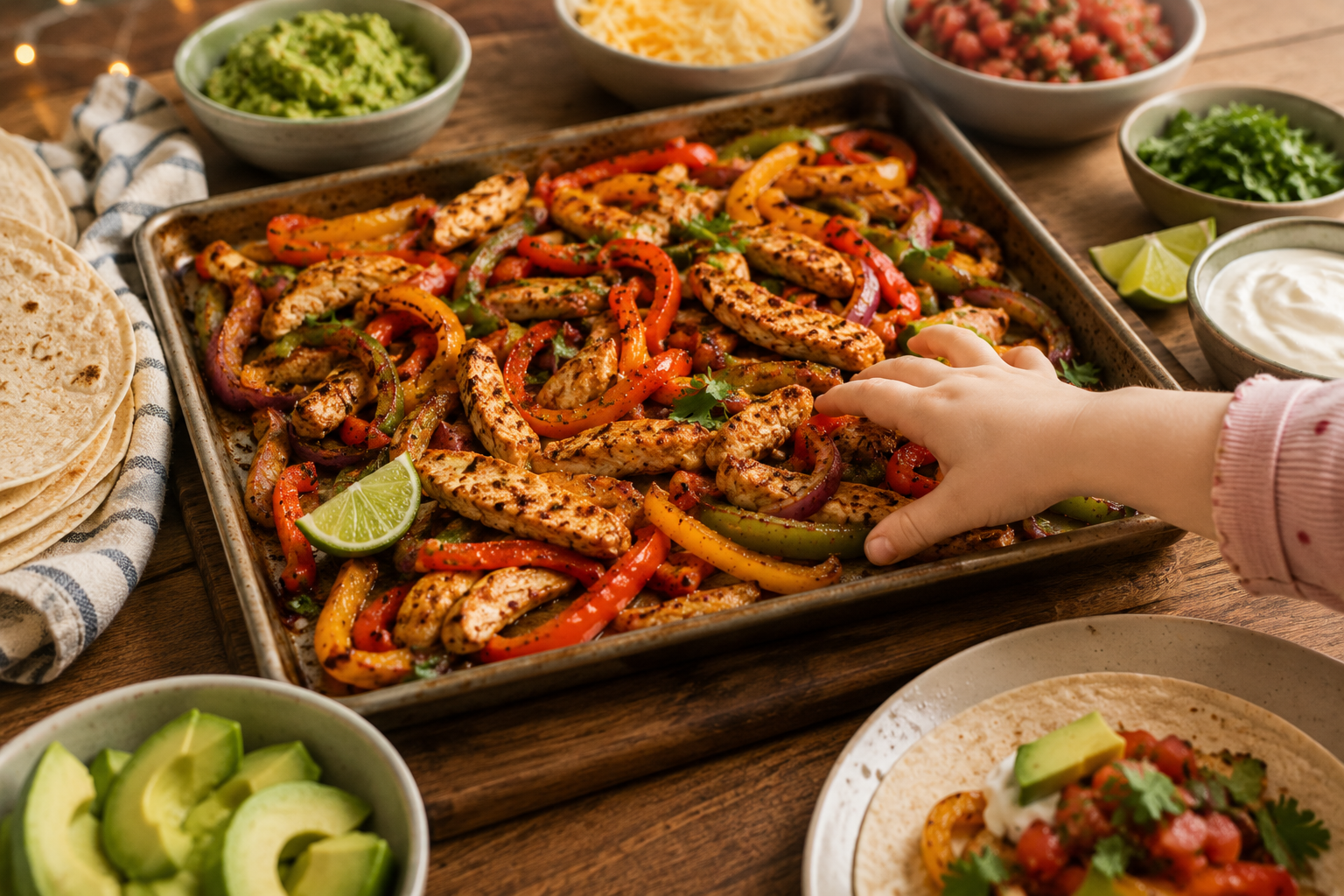 Healthy Sheet Pan Chicken Fajitas