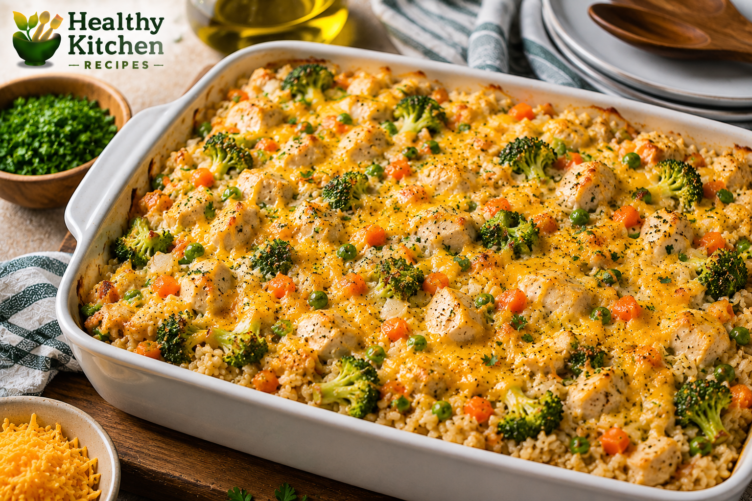 Healthy Chicken and Rice Bake: A Cozy Family Dinner That’s Easy to Make
