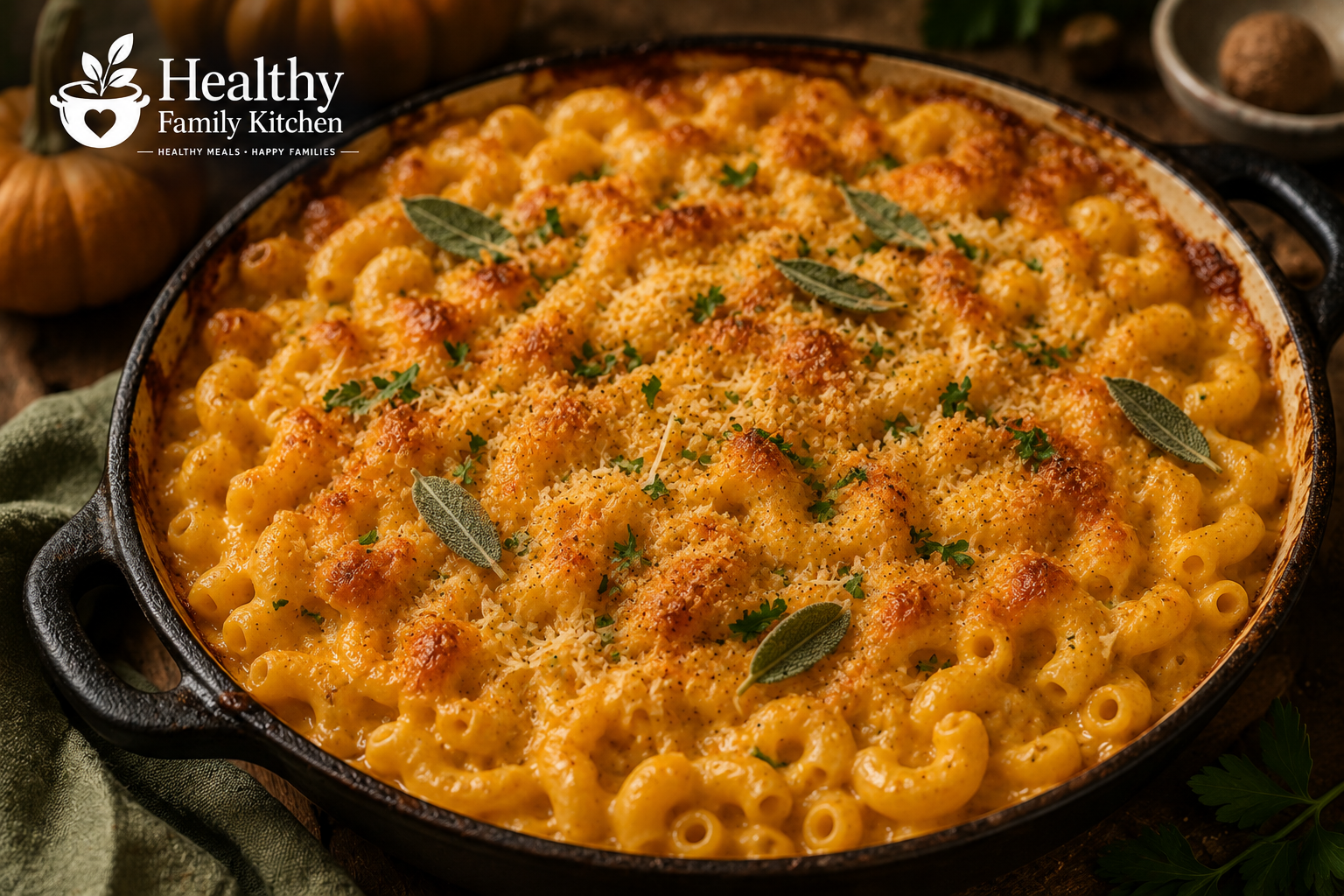 Healthy Pumpkin Mac and Cheese